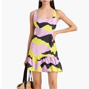 FARM Rio Printed Twill Mini Dress